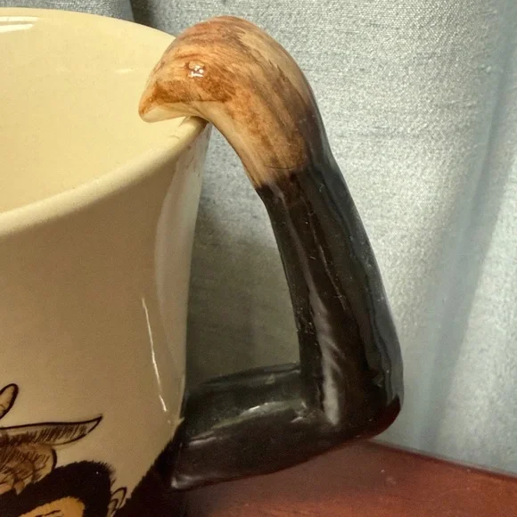 Pier 1 Imports Monkey Mug 3D Hand Painted Cup - Picture 3 of 11